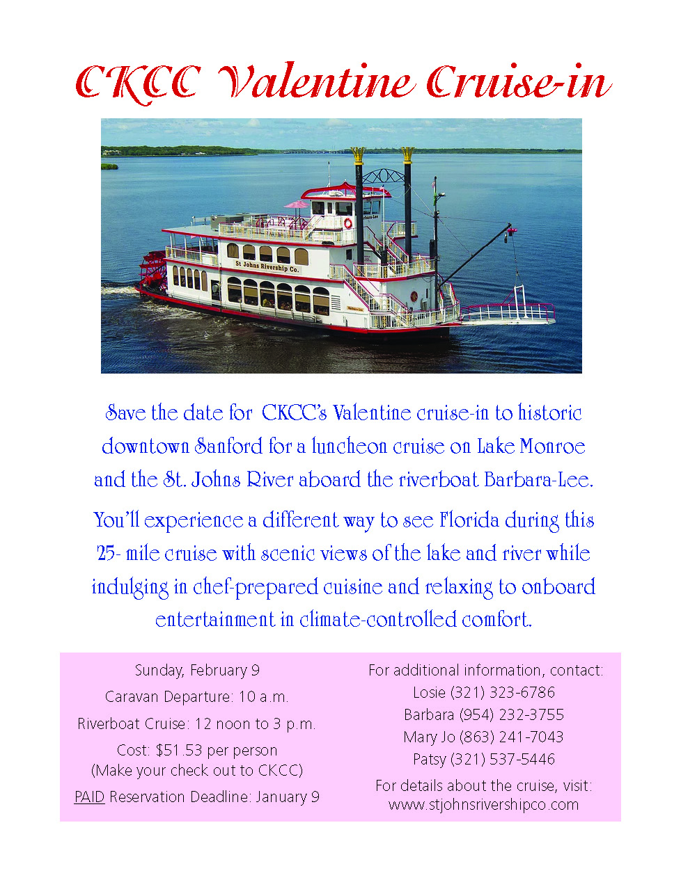 2020 CKCC Valentine cruise in flyer